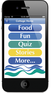 Lake Cottage App iPhone Screenshot